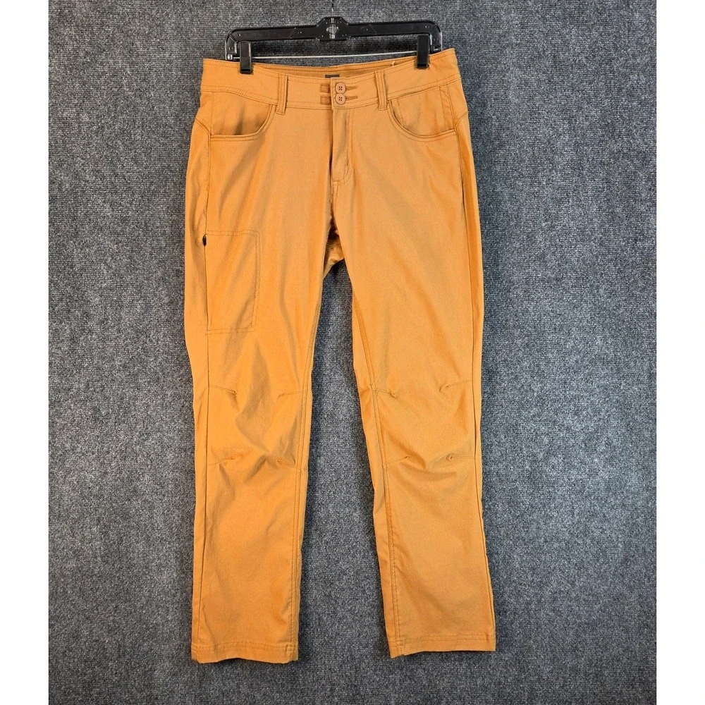 Prana Halle II Hiking Pants Womens 10 Tan Straight Fit Outdoor Trail Utility - Picture 2 of 16